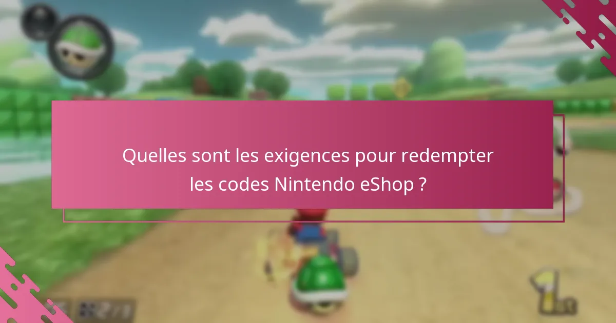 Comment le processus de redemption de code Nintendo eShop se compare-t-il à d’autres plateformes ?